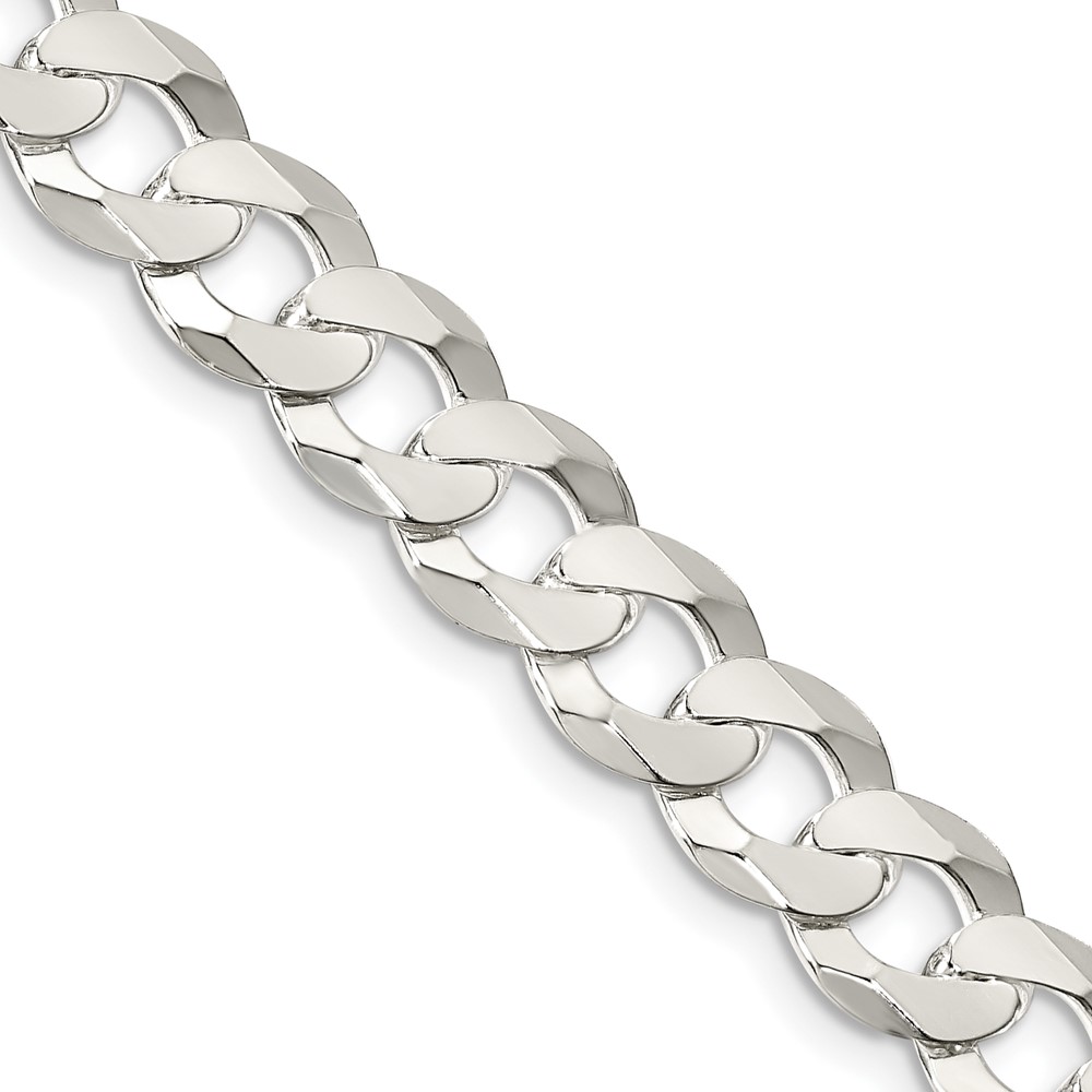 Sterling Silver 8.5mm Flat Curb Chain (QLB220-20)