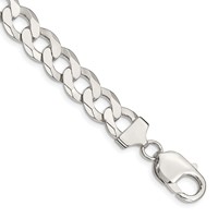 Sterling Silver 9.75mm Flat Curb Chain view 1