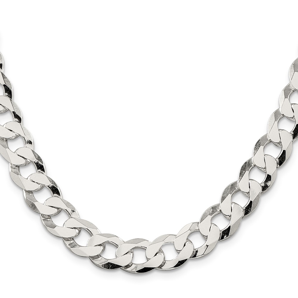 Sterling Silver 11.75mm Flat Curb Chain (QLB300-20)
