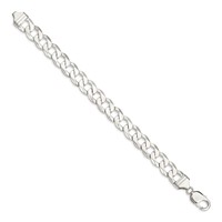 Sterling Silver 11.75mm Flat Curb Chain view 2