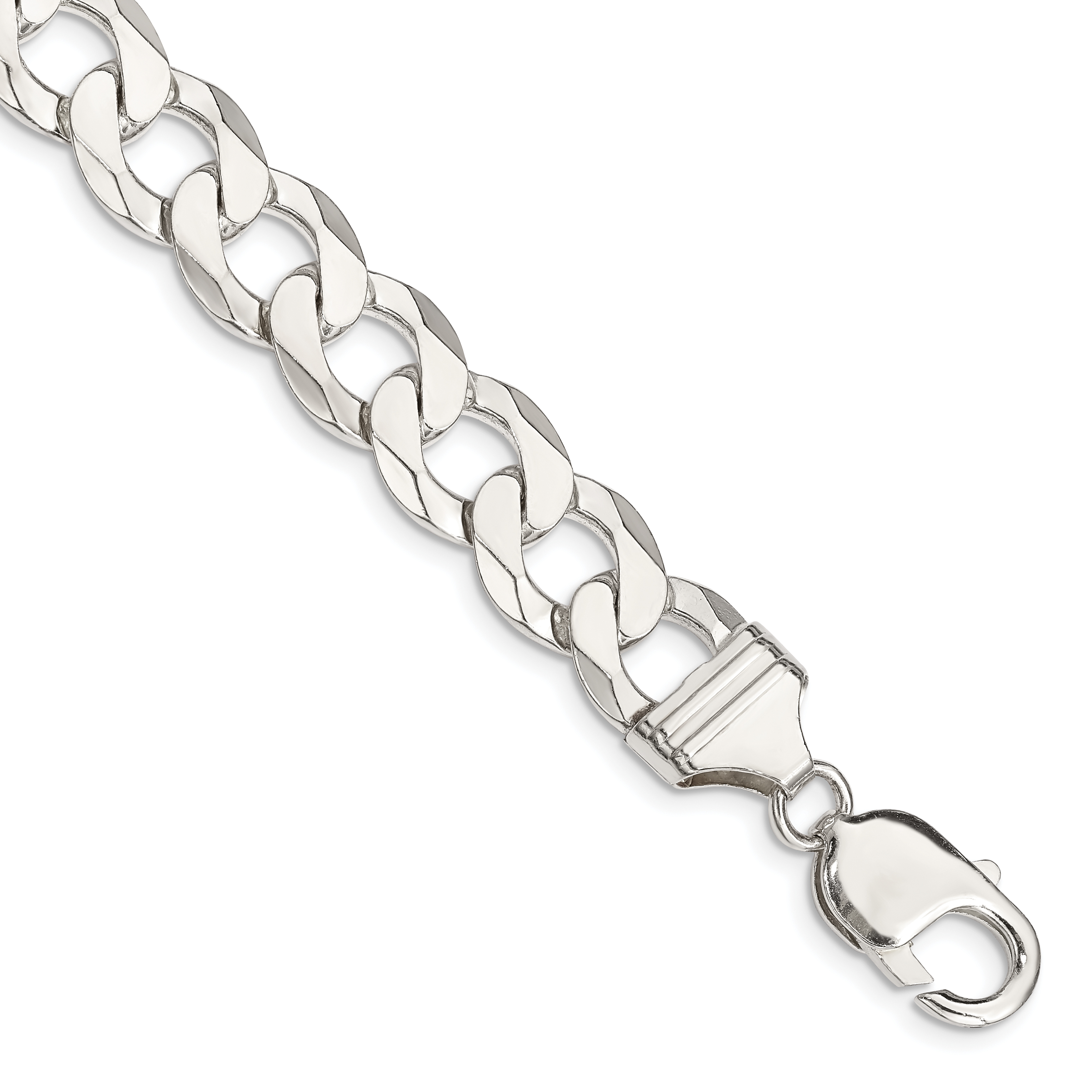 Sterling Silver 11.75mm Flat Curb Chain (QLB300-10)