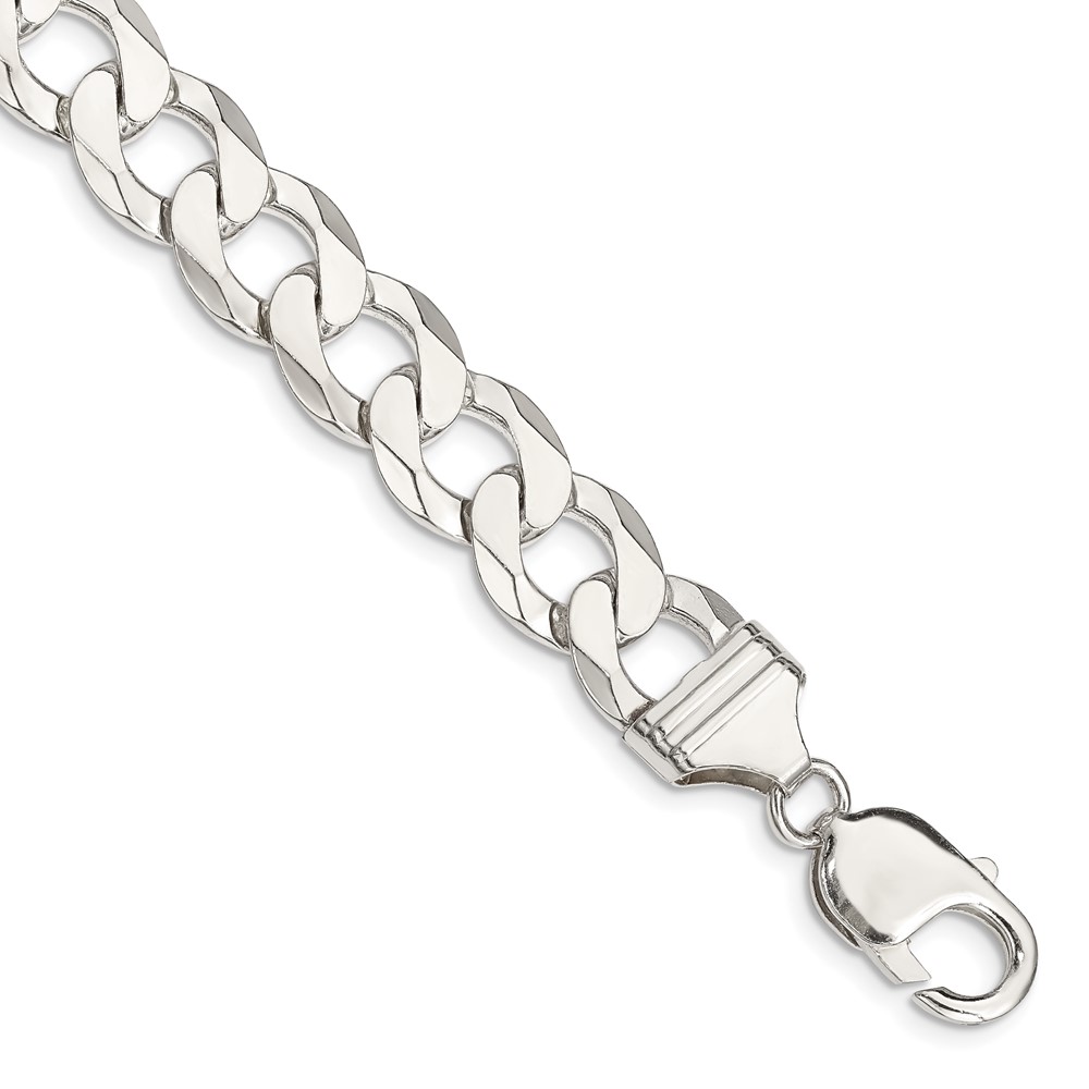 Sterling Silver 11.75mm Flat Curb Chain (QLB300-10)