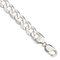 Sterling Silver 11.75mm Flat Curb Chain view 1