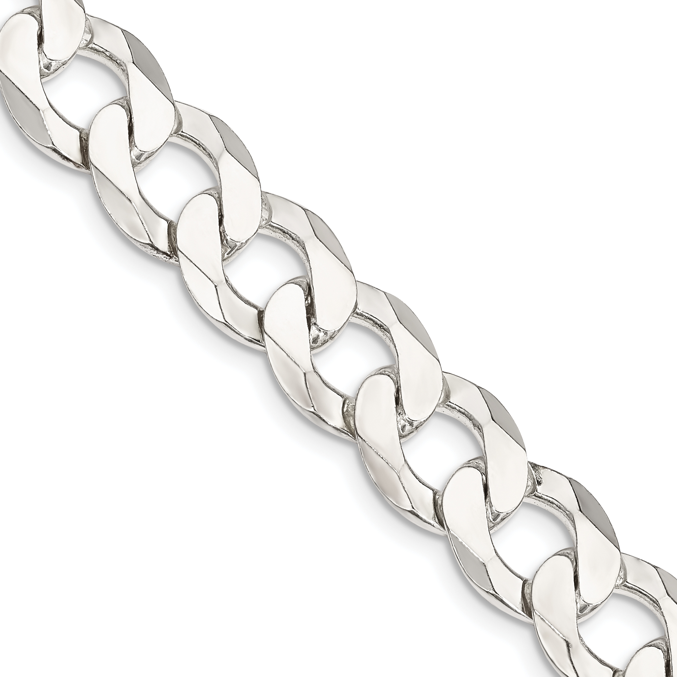 Sterling Silver 11.75mm Flat Curb Chain (QLB300-20)