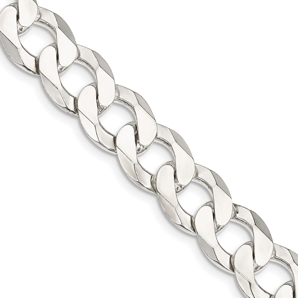 Sterling Silver 11.75mm Flat Curb Chain (QLB300-20)