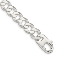 Sterling Silver 14mm Flat Curb Chain view 1