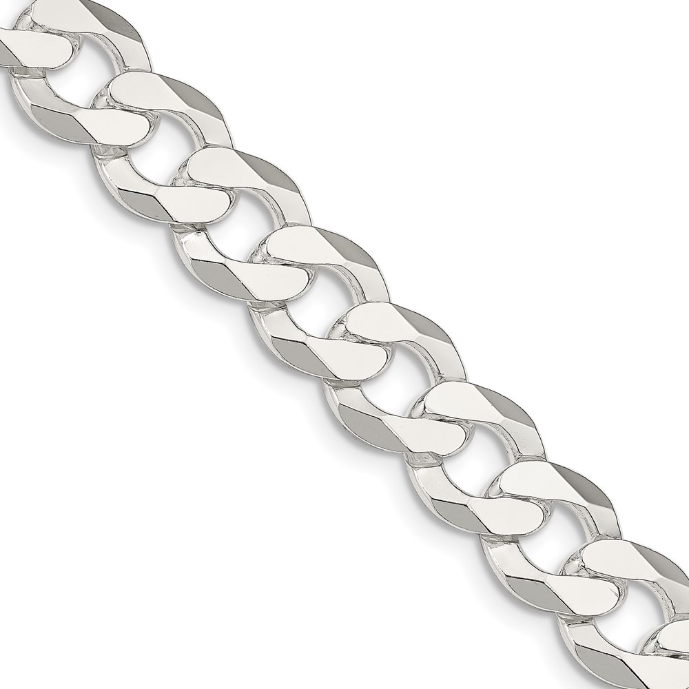 Sterling Silver 14mm Flat Curb Chain (QLB350-20)
