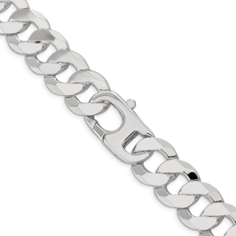 Sterling Silver 16mm Flat Curb Chain (QLB400-26)