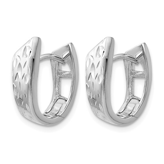 Leslie's Sterling Silver RH-plated Radiant Essence D/C Earrings