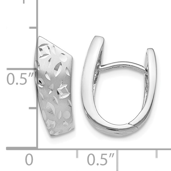 Leslie's Sterling Silver RH-plated Radiant Essence D/C Earrings