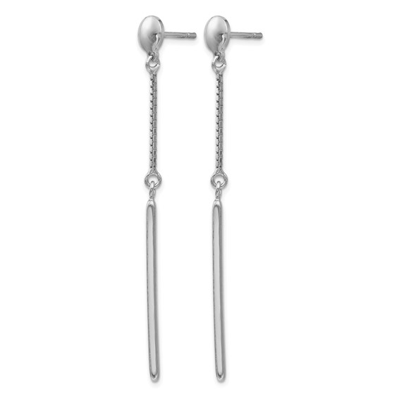 Leslie's Sterling Silver RH-plated Polished Post Dangle Earrings