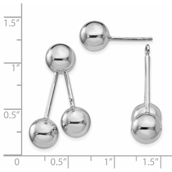 Leslie's Sterling Silver Polished Ball Post Earrings