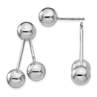 Leslie's Sterling Silver Polished Ball Post Earrings