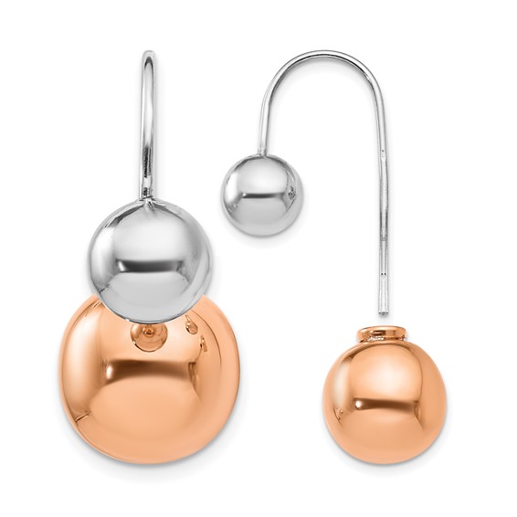 Leslie's Sterling Silver & Rose-tone Dangle Earrings