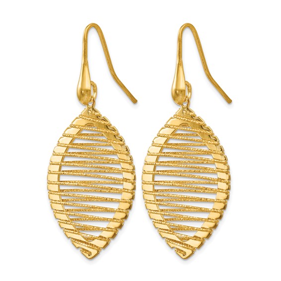 Leslie's Sterling Silver Gold-plated Shepherd Hook Earrings