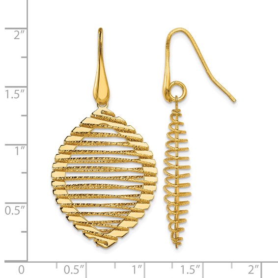 Leslie's Sterling Silver Gold-plated Shepherd Hook Earrings