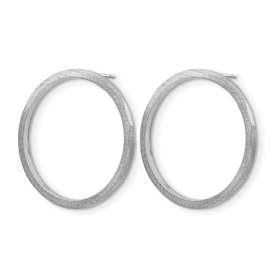 Leslie's Sterling Silver Rhodium Round Earrings