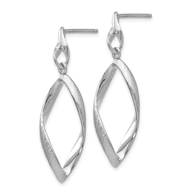 SS RH-plated Radiant Essence Textured Post Dangle Earrings