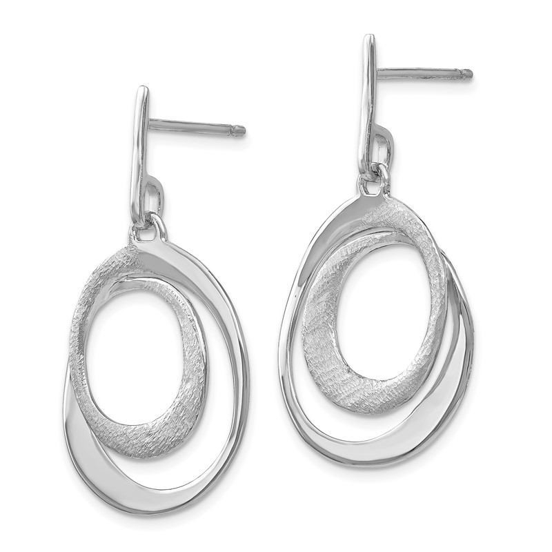 SS RH-plated Radiant Essence Textured Post Dangle Earrings
