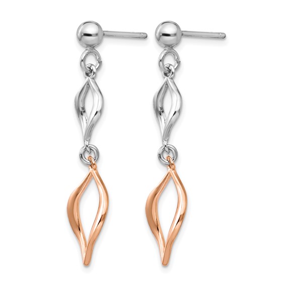 Leslie's Sterling Silver & Rose-tone Dangle Earrings