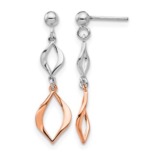 Leslie's Sterling Silver & Rose-tone Dangle Earrings