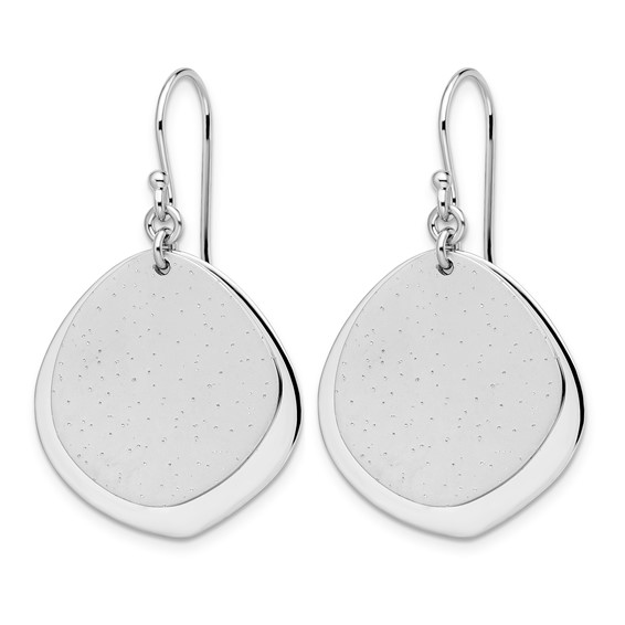Leslie's SS Rhodium-plated Radiant Essence Polished Earrings