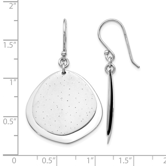 Leslie's SS Rhodium-plated Radiant Essence Polished Earrings