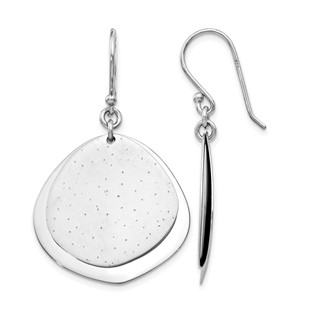 Leslie's SS Rhodium-plated Radiant Essence Polished Earrings