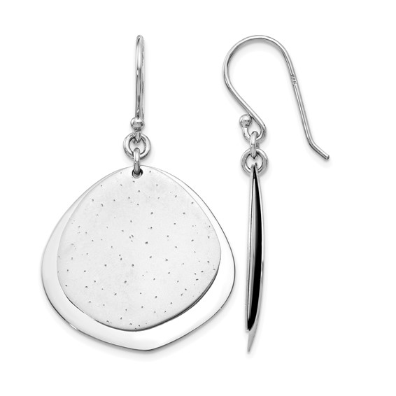 Leslie's SS Rhodium-plated Radiant Essence Polished Earrings