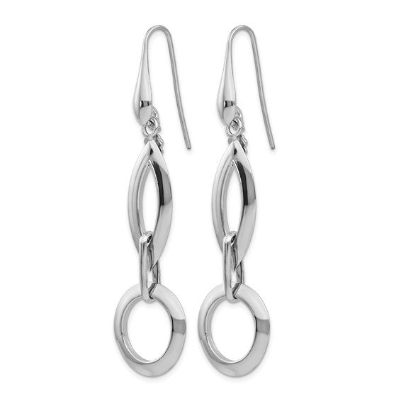 Leslie's Sterling Silver RH-plated Dangle Earrings