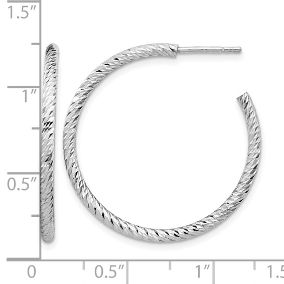 Leslie's Sterling Silver J-Hoop Earrings