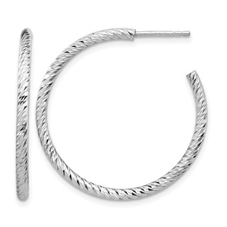 Leslie's Sterling Silver J-Hoop Earrings