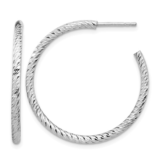 Leslie's Sterling Silver J-Hoop Earrings