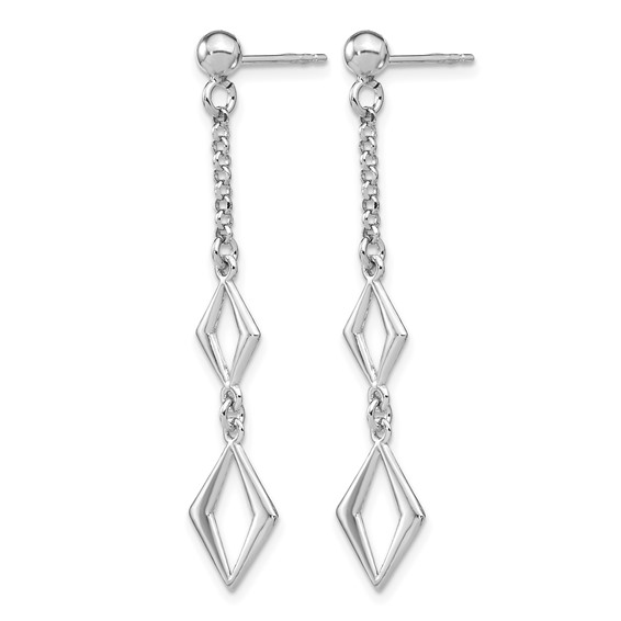 Leslie's Sterling Silver Rhodium-plated Polished Earrings