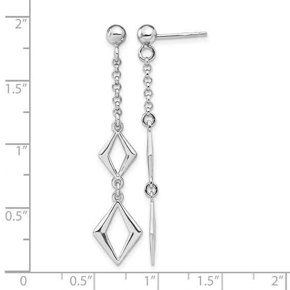 Leslie's Sterling Silver Rhodium-plated Polished Earrings