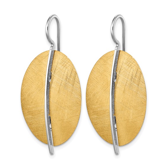 Leslie's SS RH-plt Radiant Essence Rhod-pl Gold-tone Dangle Earrings