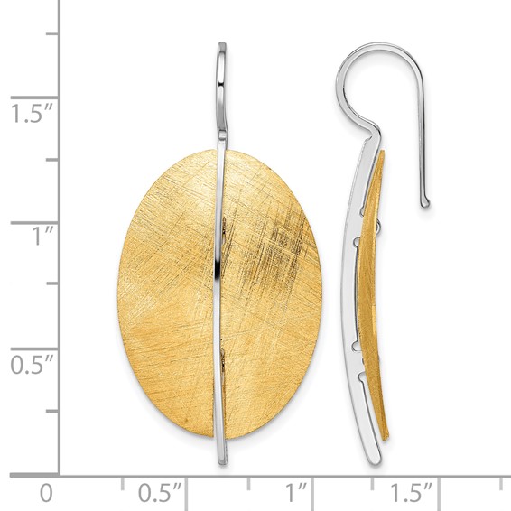 Leslie's SS RH-plt Radiant Essence Rhod-pl Gold-tone Dangle Earrings