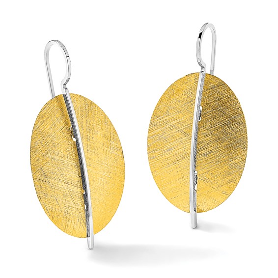 Leslie's SS RH-plt Radiant Essence Rhod-pl Gold-tone Dangle Earrings