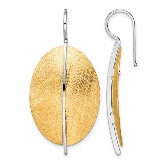 Leslie's SS RH-plt Radiant Essence Rhod-pl Gold-tone Dangle Earrings