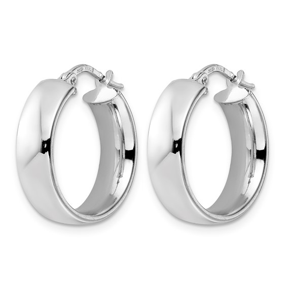 Leslie's Sterling Silver Polished 5.75 Round Hoop Earrings
