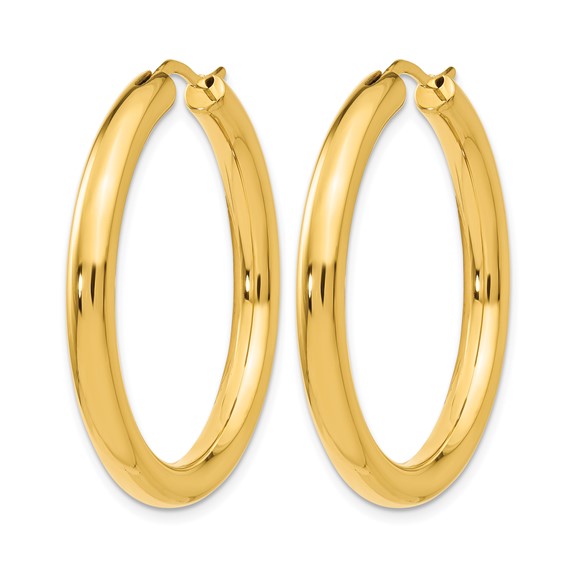 Leslie's Sterling Silver Polished 3.50mm Round Hoop Earrings