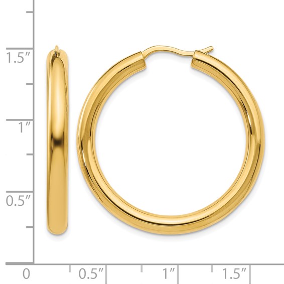 Leslie's Sterling Silver Polished 3.50mm Round Hoop Earrings