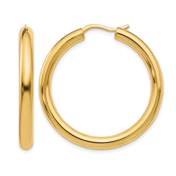 Leslie's Sterling Silver Polished 3.50mm Round Hoop Earrings