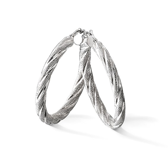 Leslie's Sterling Silver Polished 3.50mm Round Hoop Earrings