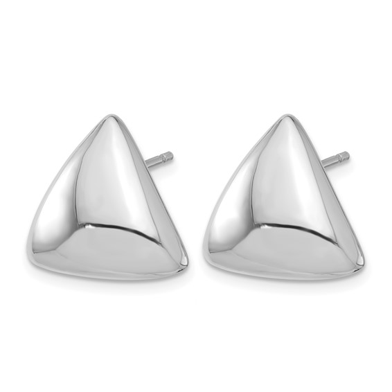 Leslie's Sterling Silver Rh-plated Polished Hollow Triangle Post Earrings