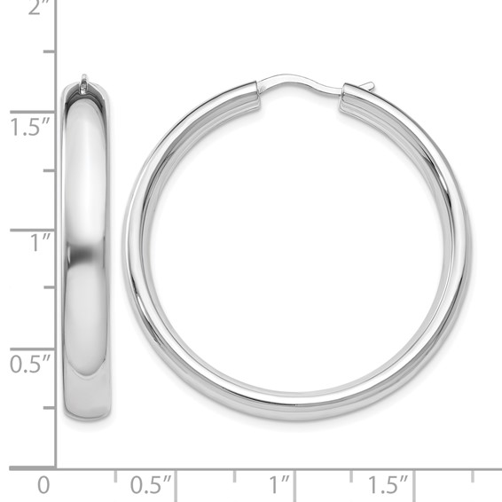 Leslie's Sterling Silver Polished 5.00mm Round Hoop Earrings