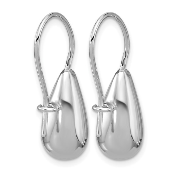 Leslie's' Sterling Silver RH-plated Polish Teardrop Dangle Earrings