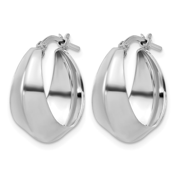 Leslie's Sterling Silver Polished Hoop Earrings