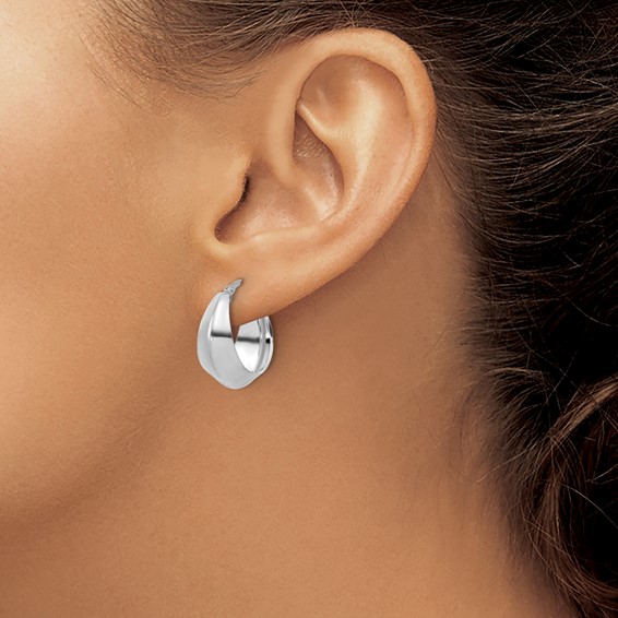 Leslie's Sterling Silver Polished Hoop Earrings