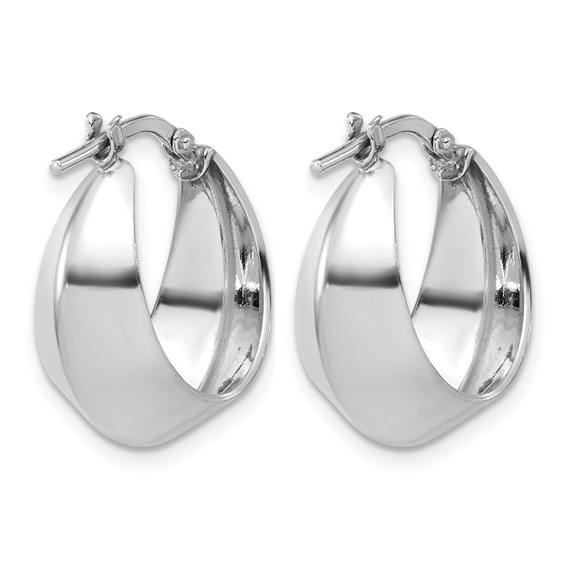 Leslie's Sterling Silver Polished Hoop Earrings